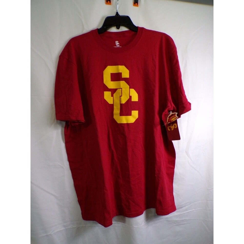 USC SC Trojans Interlock Tee Men's XL Red USC Licensed SC400M Graphic T-Shirt